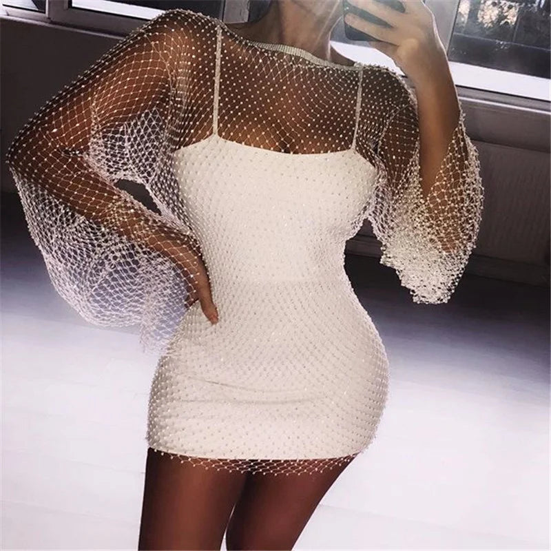 (LIMITED) Diamond Rhinestone Women Sexy Bikini Cover Up (Summer)